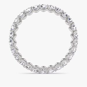 2.02 CT 14K White Gold SI Lab Diamond Ring Eternity Band